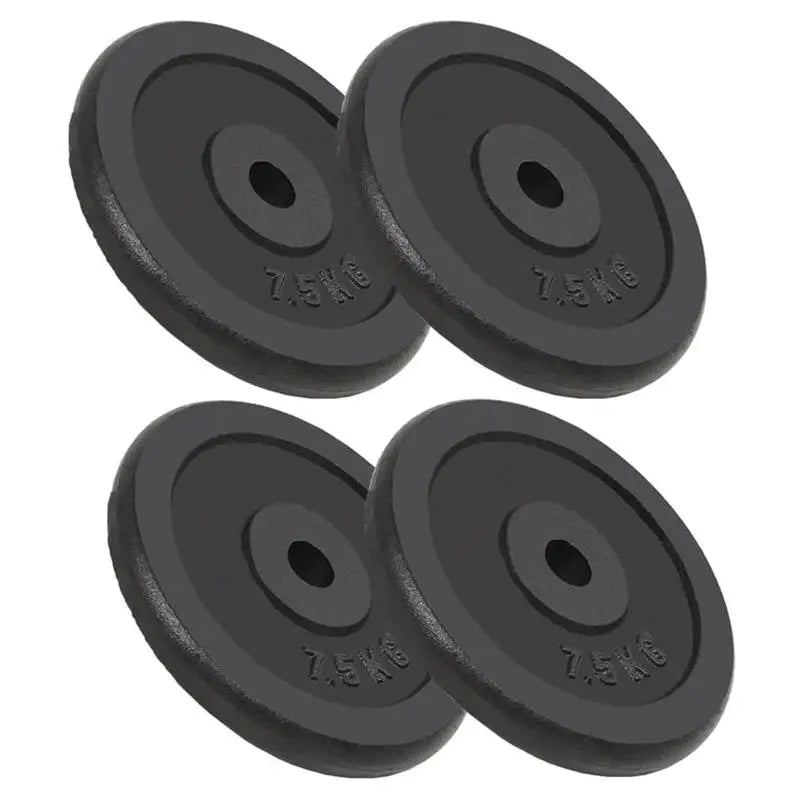 Weight Plate Set for Barbell and Dumbbell – Cast Iron with Scratch-Resistant Powder Coating – for Effective Strength Training at Home or in the Gym