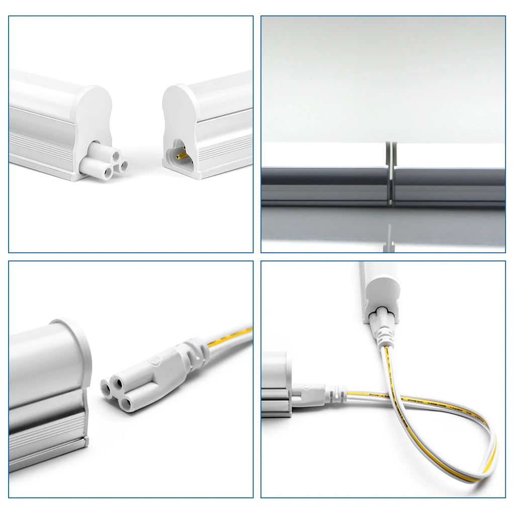 Full Set 50CM T5 Tube LED 220V 110V LED Light Bulbs Indoor Wall Ceilling / Display Cabinet Lighting Lamp DIY + Switch Power Cord