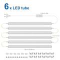 Full Set 50CM T5 Tube LED 220V 110V LED Light Bulbs Indoor Wall Ceilling / Display Cabinet Lighting Lamp DIY + Switch Power Cord