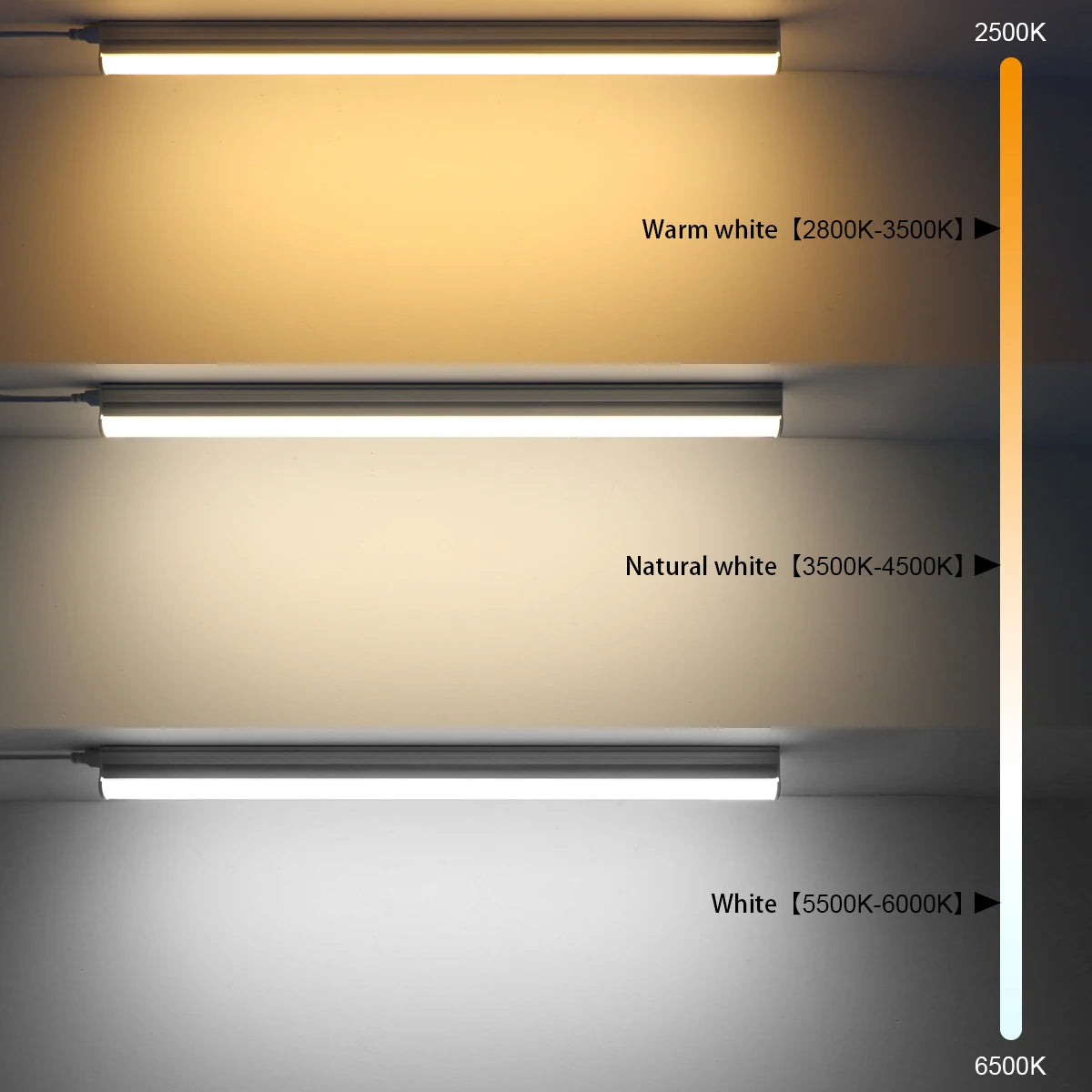 Full Set 50CM T5 Tube LED 220V 110V LED Light Bulbs Indoor Wall Ceilling / Display Cabinet Lighting Lamp DIY + Switch Power Cord