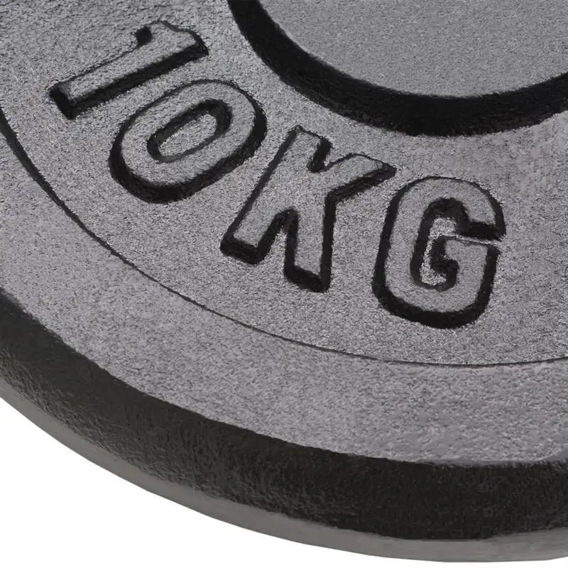 Weight Plate Set for Barbell and Dumbbell – Cast Iron with Scratch-Resistant Powder Coating – for Effective Strength Training at Home or in the Gym
