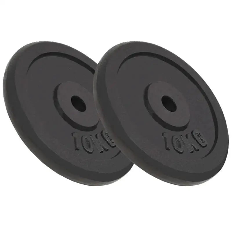 Weight Plate Set for Barbell and Dumbbell – Cast Iron with Scratch-Resistant Powder Coating – for Effective Strength Training at Home or in the Gym
