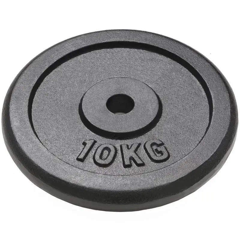 Weight Plate Set for Barbell and Dumbbell – Cast Iron with Scratch-Resistant Powder Coating – for Effective Strength Training at Home or in the Gym