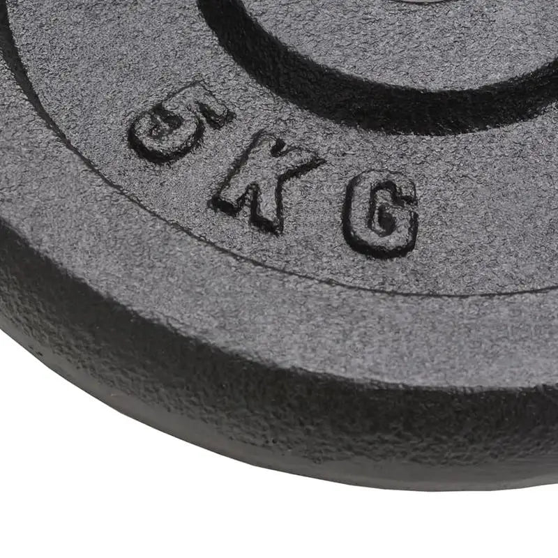 Weight Plate Set for Barbell and Dumbbell – Cast Iron with Scratch-Resistant Powder Coating – for Effective Strength Training at Home or in the Gym