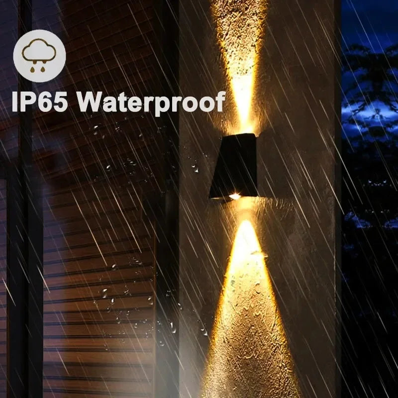 LED Solar Wall Lights Up and Down Lighting Solar Outdoor Light Waterproof IP65 Solar Fence Light for House Yard Garden Garage