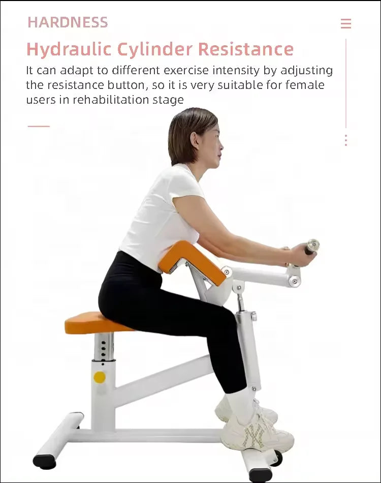 Commercial Women Use Strength Training Gym Equipment Muscle Exercise Arm Curl Machine Seated Biceps Curl Machine For Arm Workout