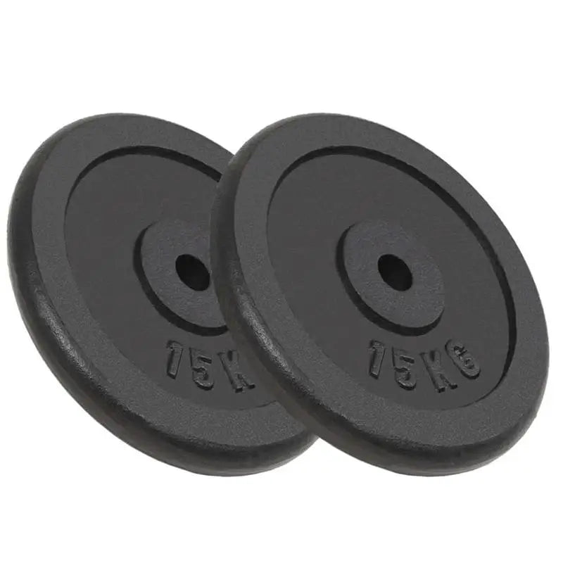 Weight Plate Set for Barbell and Dumbbell – Cast Iron with Scratch-Resistant Powder Coating – for Effective Strength Training at Home or in the Gym