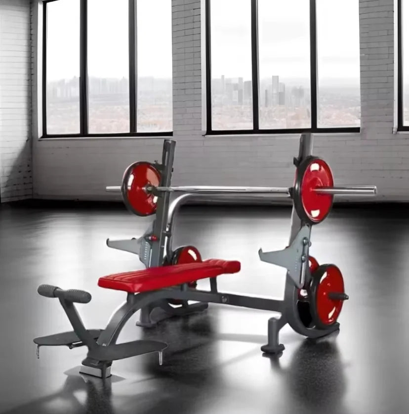 Bench Muscle Exercise Strength Training Weight Lifting Bench Press Weights Barbell Super Flat Bench